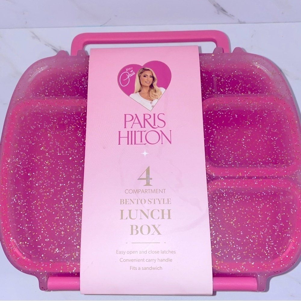 Paris Hilton Bento Lunch Box Pink Glitter